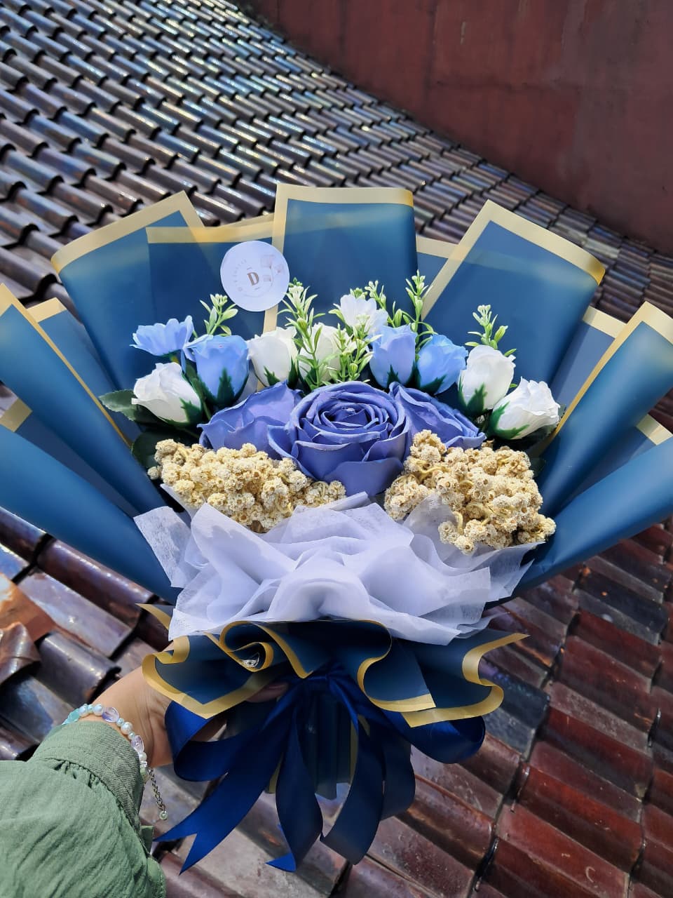 Buket Bunga Lamaran Blue